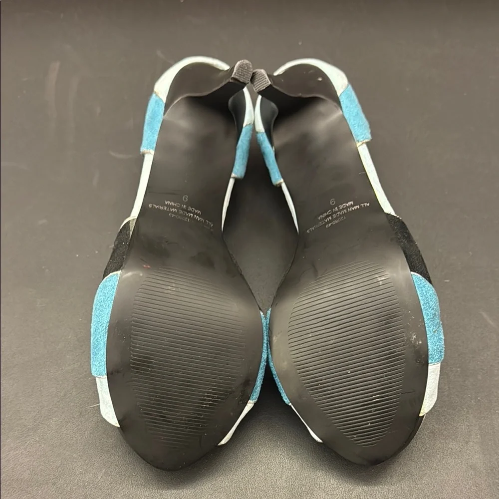 Frederick's of Hollywood Blue and Black Elegant Heels